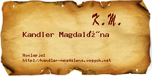 Kandler Magdaléna névjegykártya